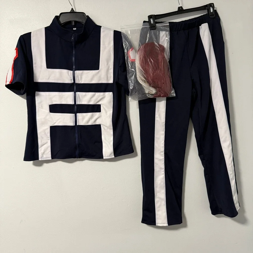 My Hero Academia UA High School Training Uniform Cosplay Set + Todoroki Wig 16